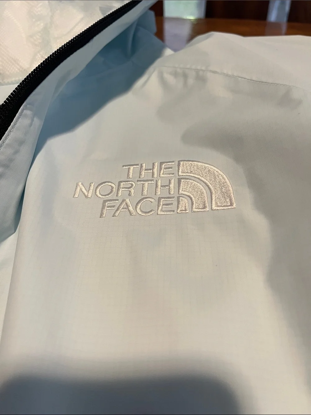 The North Face light blue/ gray sides snowboard shell XL